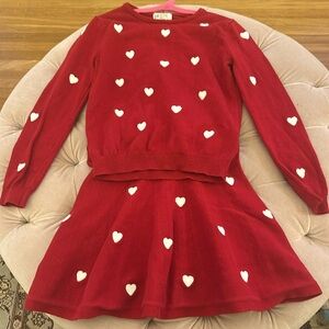 EUC H&M sz 6/8y girls knit sweater & skirt set ❤️❤️❤️